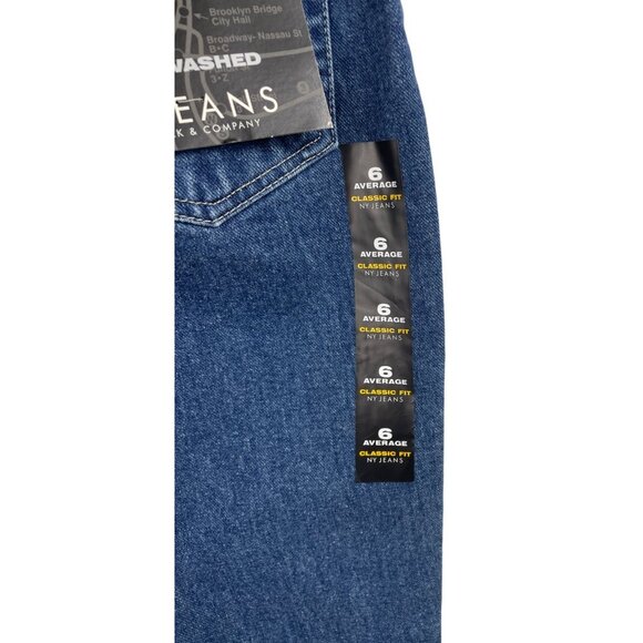 New York & Company Womens SIze 6 Avg Classic Fit Blue Denim Jeans Straight Leg - Picture 6 of 9
